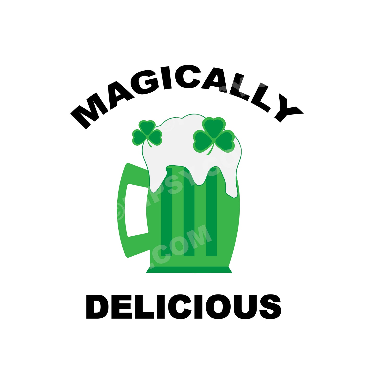 St. Patrick's Day Tea Towel, Flour Sack Towel, Green Beer Magically Delicious, PIPSY.COM