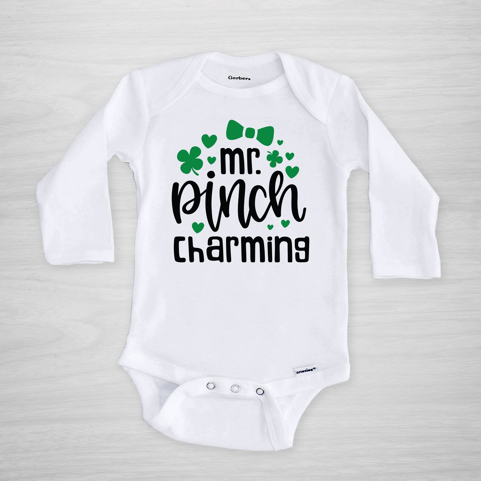 Mr. Pinch Charming St. Patrick's Day Onesie®, short sleeved