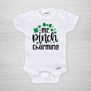 Mr. Pinch Charming St. Patrick's Day Onesie®, short sleeved