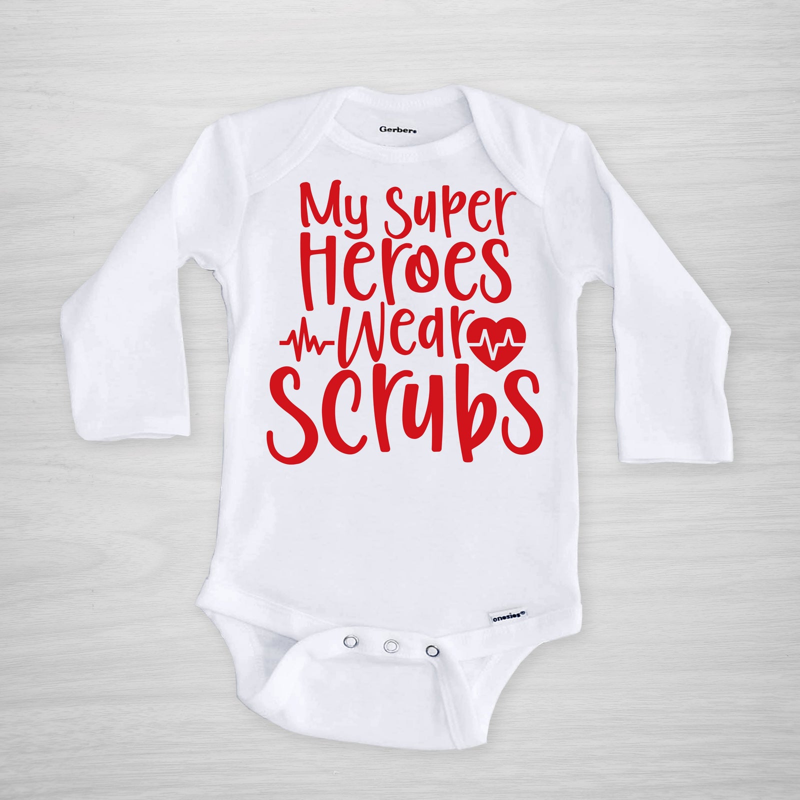 My Superheroes Wear Scrubs Onesie®
