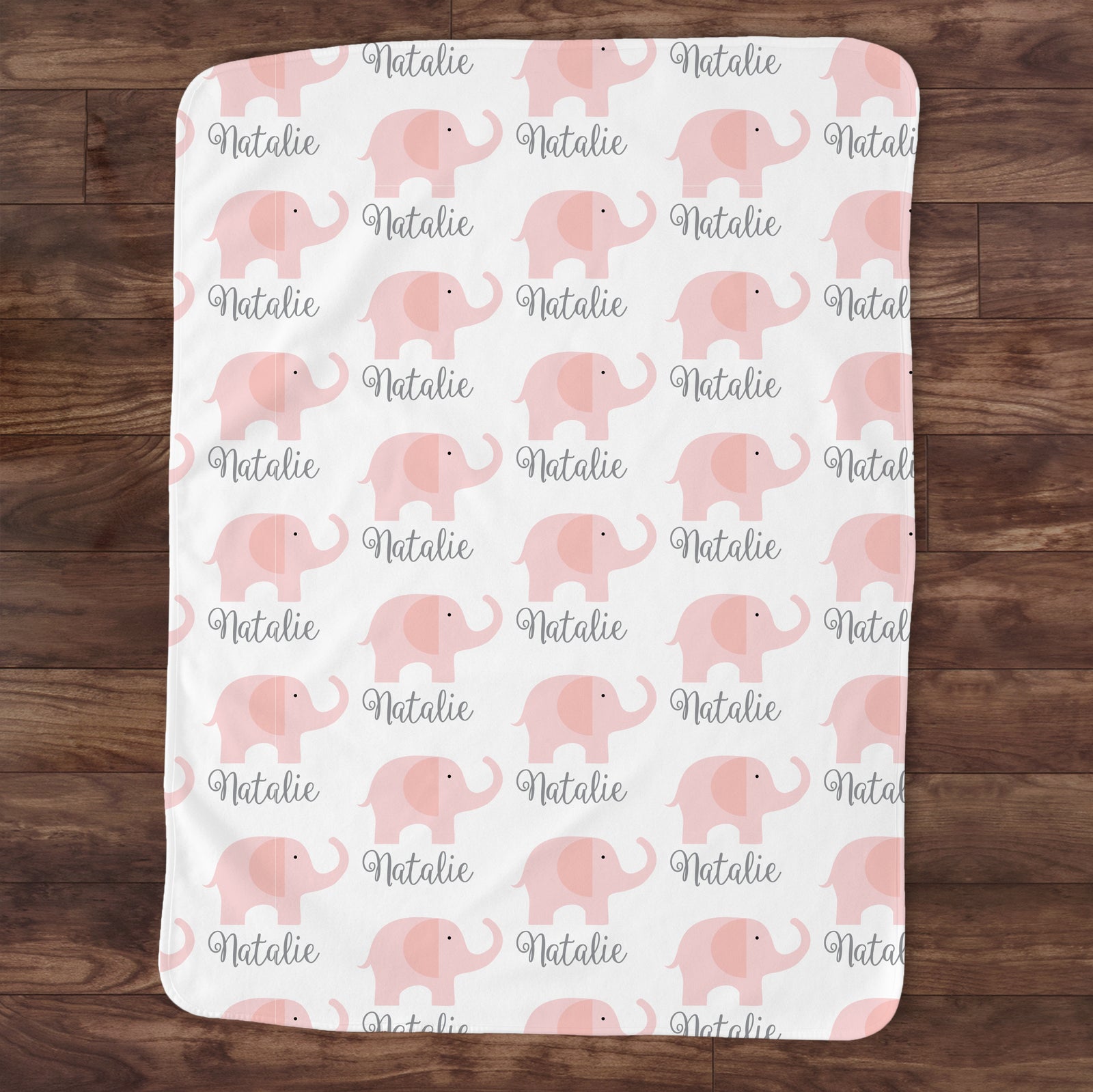 Elephant Personalized Name Blanket from Pipsy.com