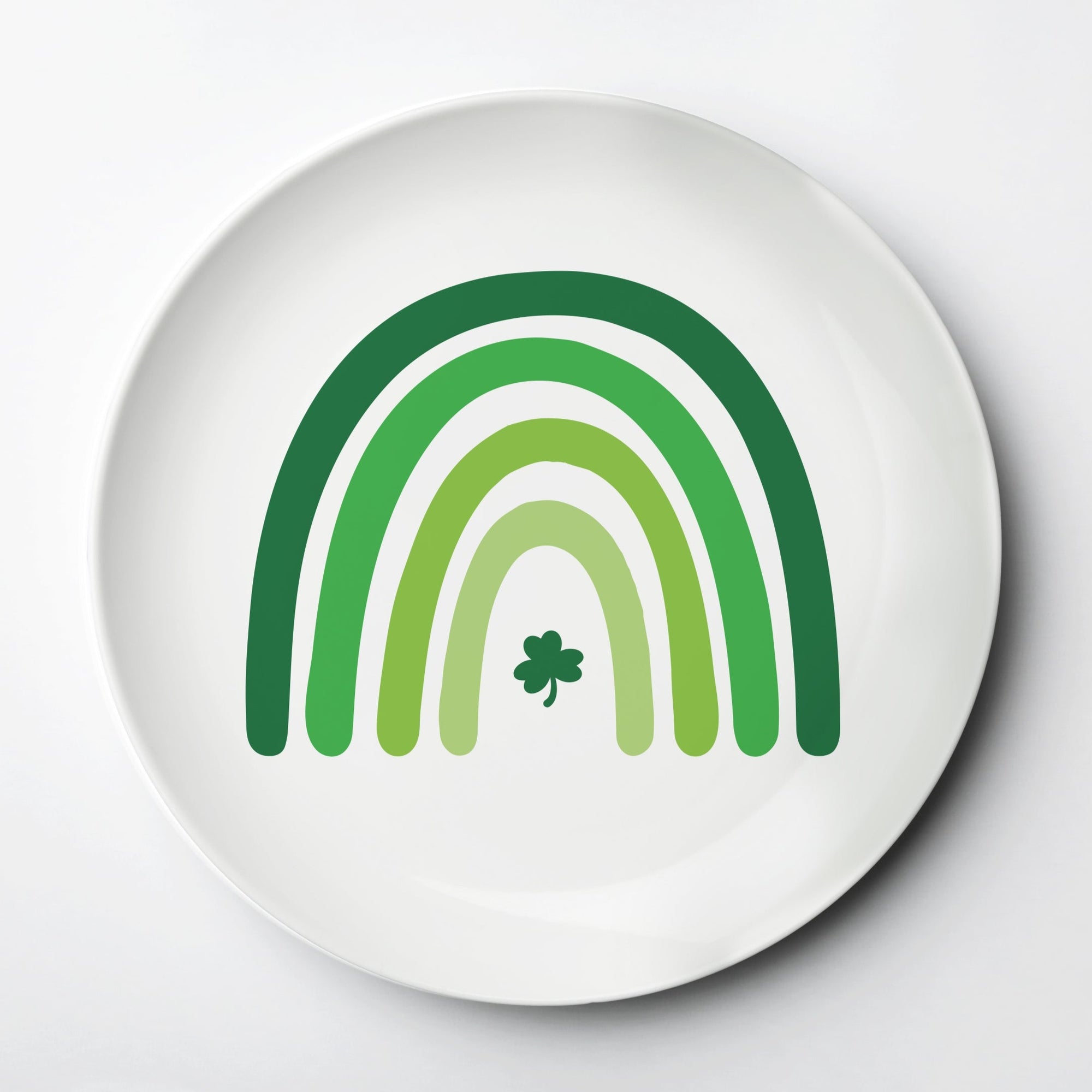 Green Rainbow ThermoSāf® kids reusable plate, microwave, dishwasher and oven safe.  Made in the USA, Pipsy.com