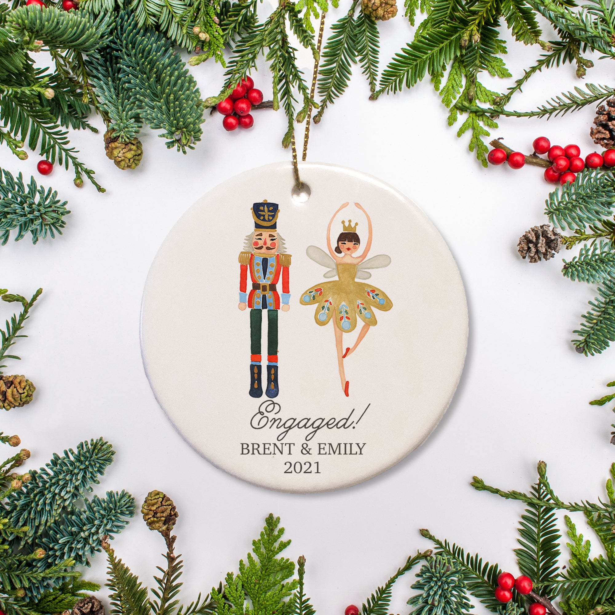 Nutcracker Personalized Wedding Christmas Ornament | Mr and Mrs | PIPSY.COM