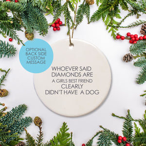 Custom Digitally Illustrated Pet Christmas Ornament
