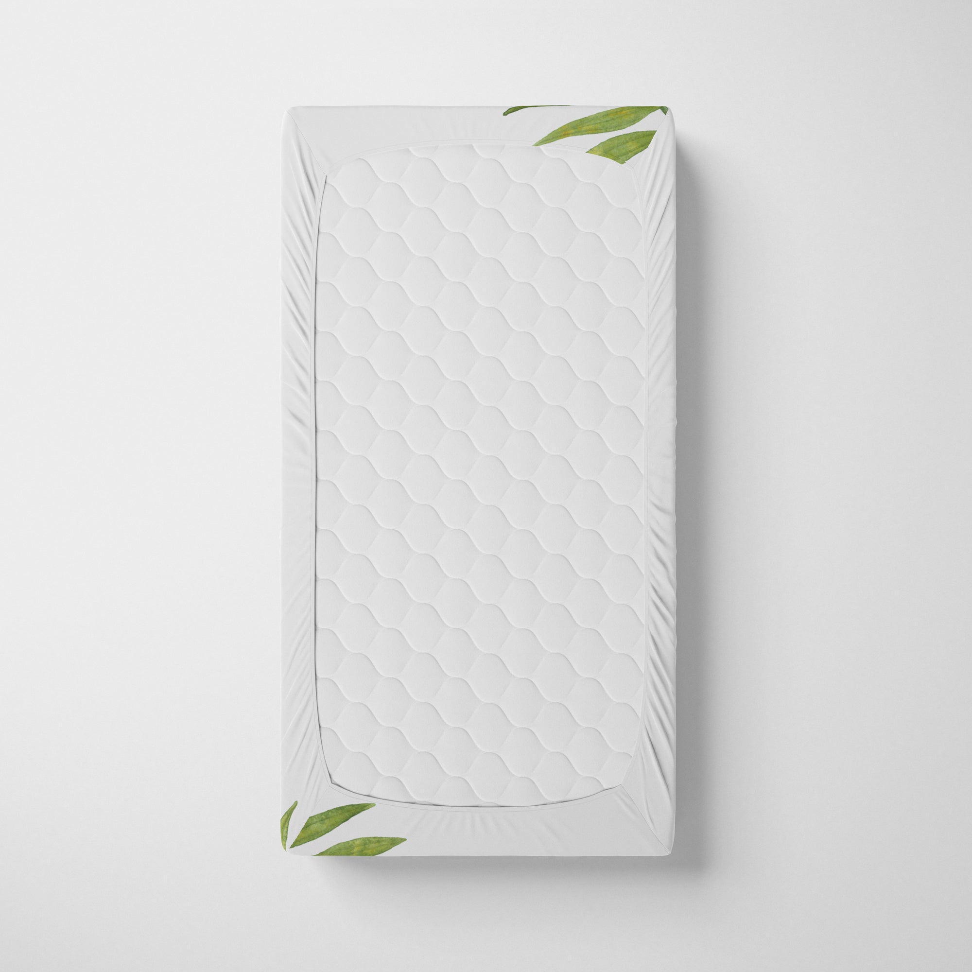 Palm Leaves Personalized Crib Sheet