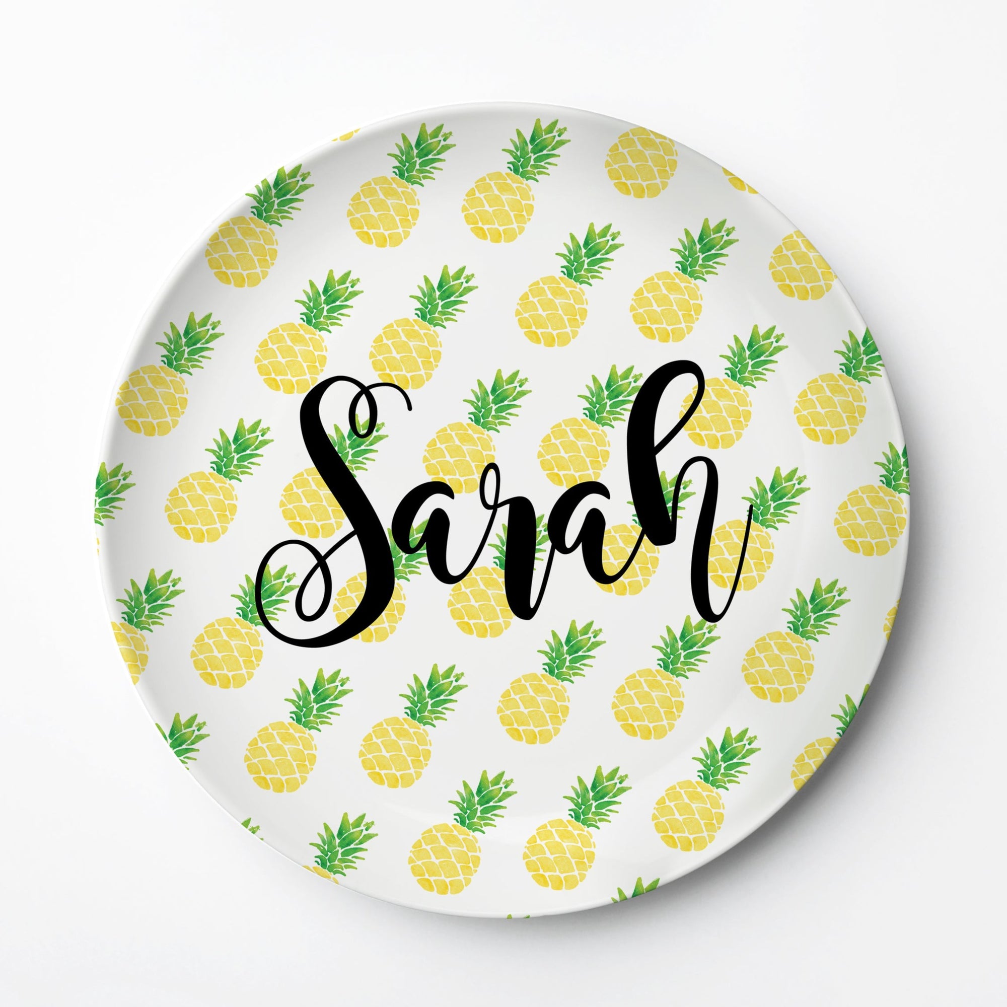 Personalized Pineapple Plate | Polymer Plate | Made in the USA | Pipsy Plate