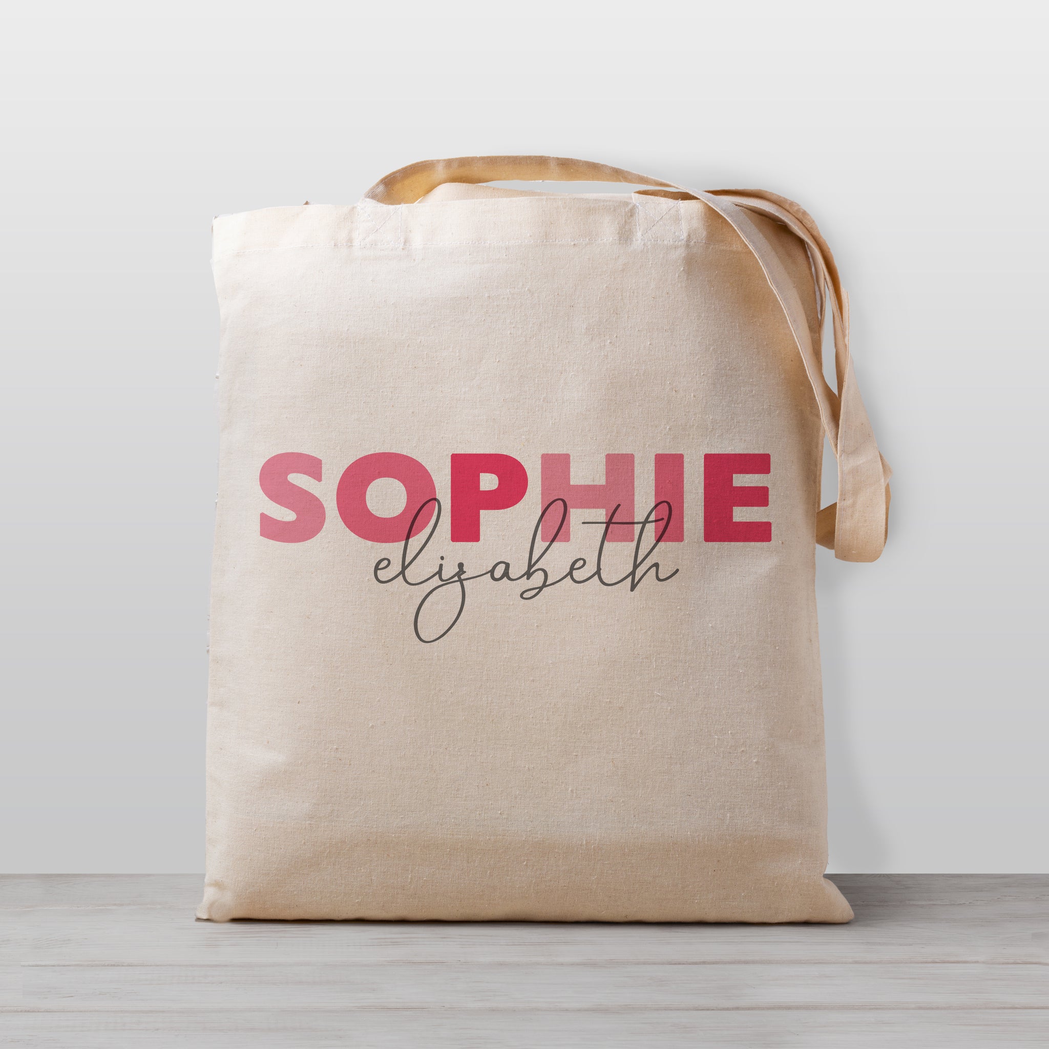 Pink Ombre Personalized Tote Bag - Pipsy