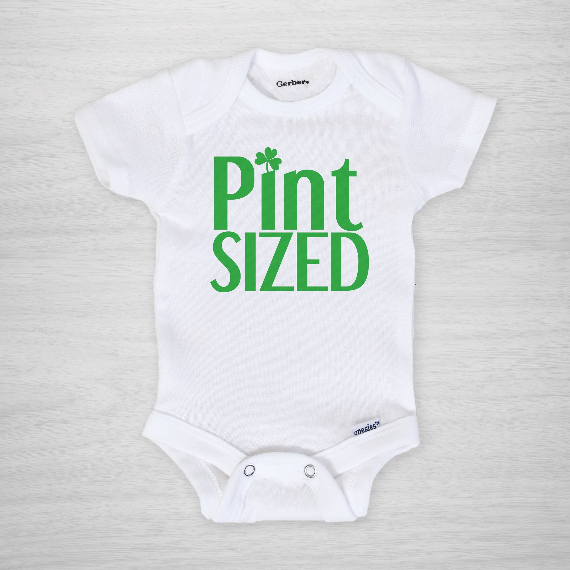 Pint Sized St. Patrick's Day Onesie®, Printed with super soft eco safe inks, Long sleeved