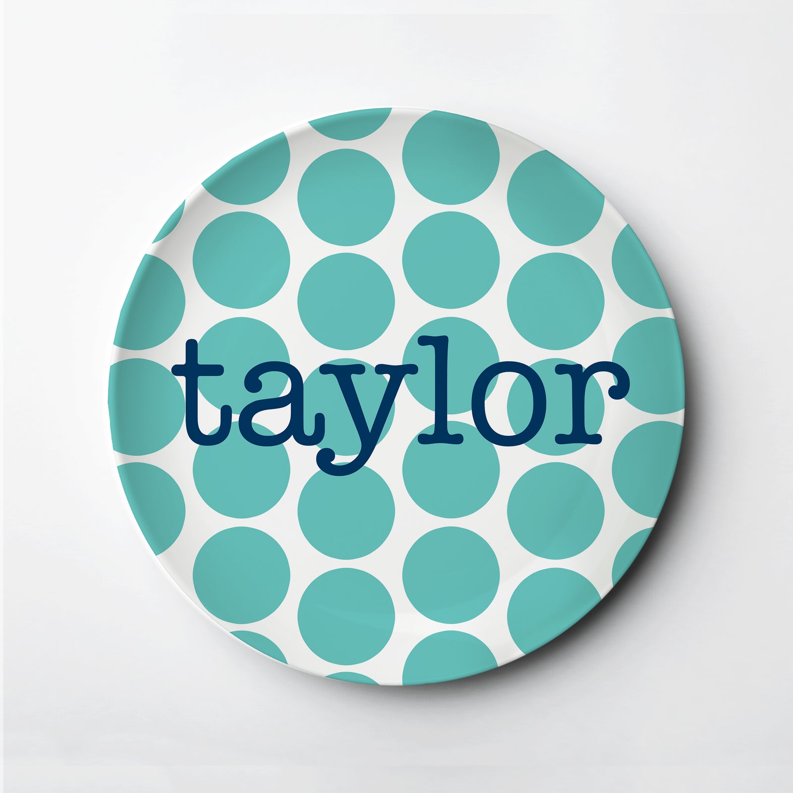 Big Dot personalized melamine plate, Pipsy.com