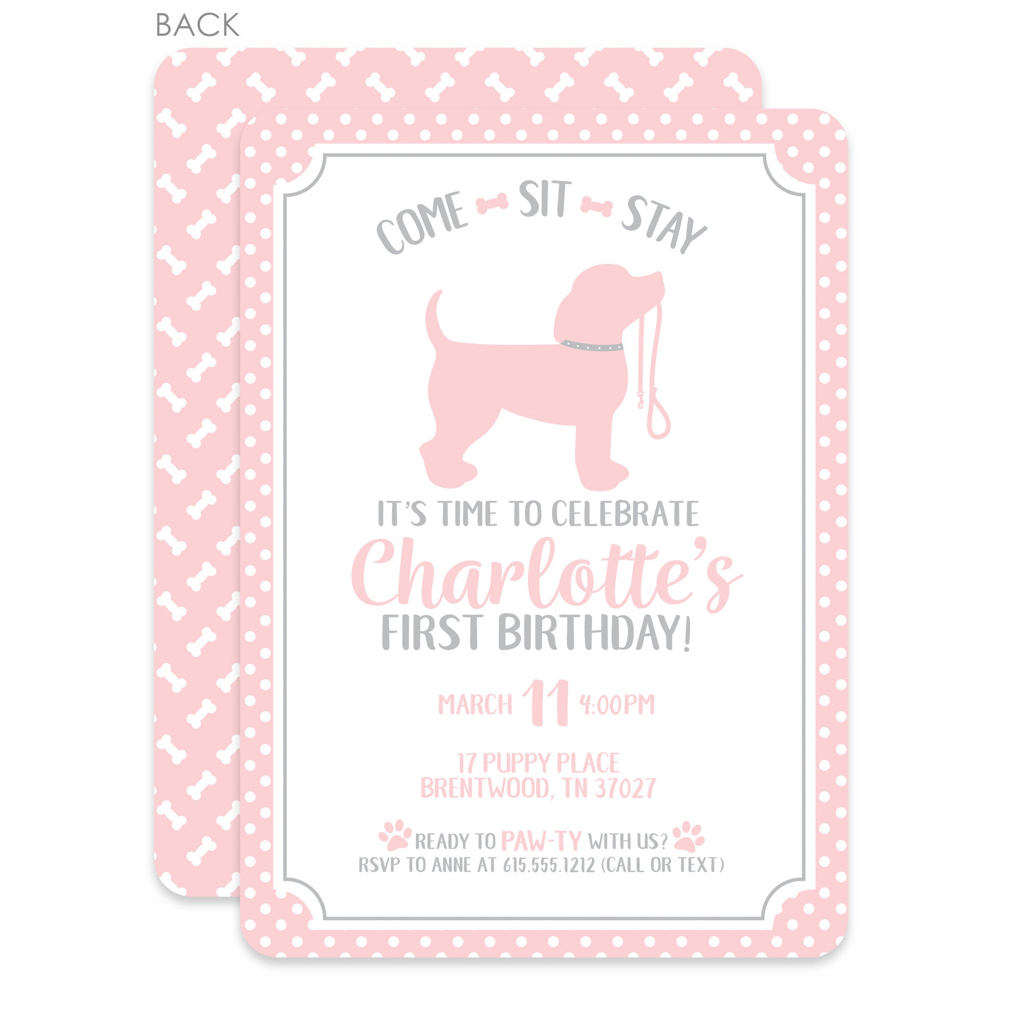 Puppy Party Birthday Invitations| Dog Birthday Party Invitations | Pipsy.com
