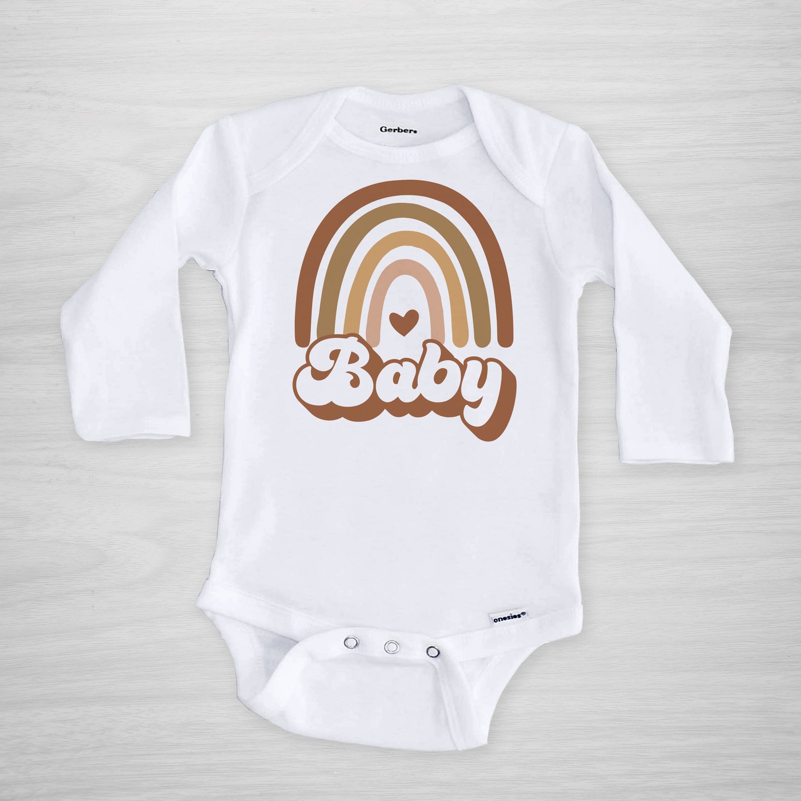 Retro Rainbow Baby Neutral Onesie®, Pipsy.com, short sleeved
