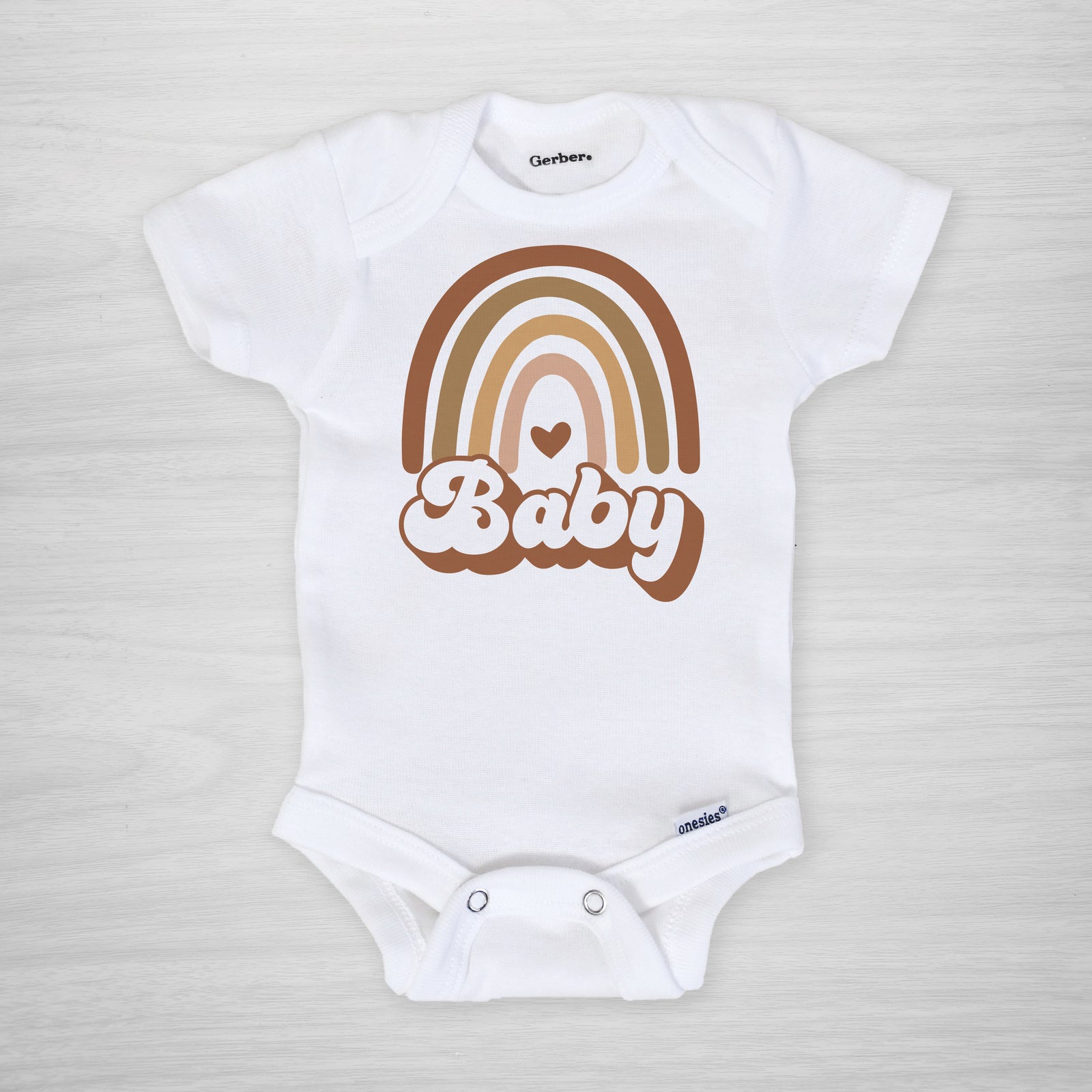 Retro Rainbow Baby Neutral Onesie®, Pipsy.com, short sleeved