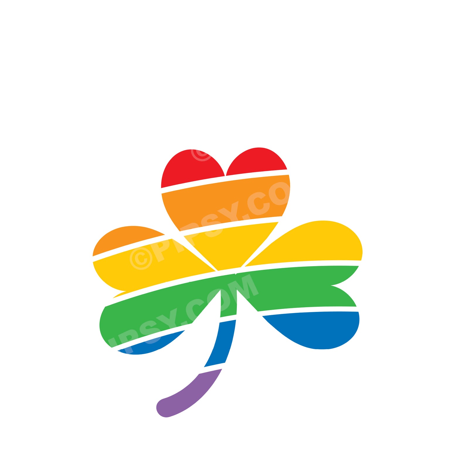 Rainbow Shamrock •  Made in the USA, seasonal kitchen tea towel, dish towel, hand towel, Hand printed in our Nashville Studio •  100% cotton white flour sack tea towel •  Measures 28”x29” •  Printing is done with eco-friendly water-based inks •  Super soft print (We do NOT use vinyl or decals) •  Machine Washable PIPSY.COM