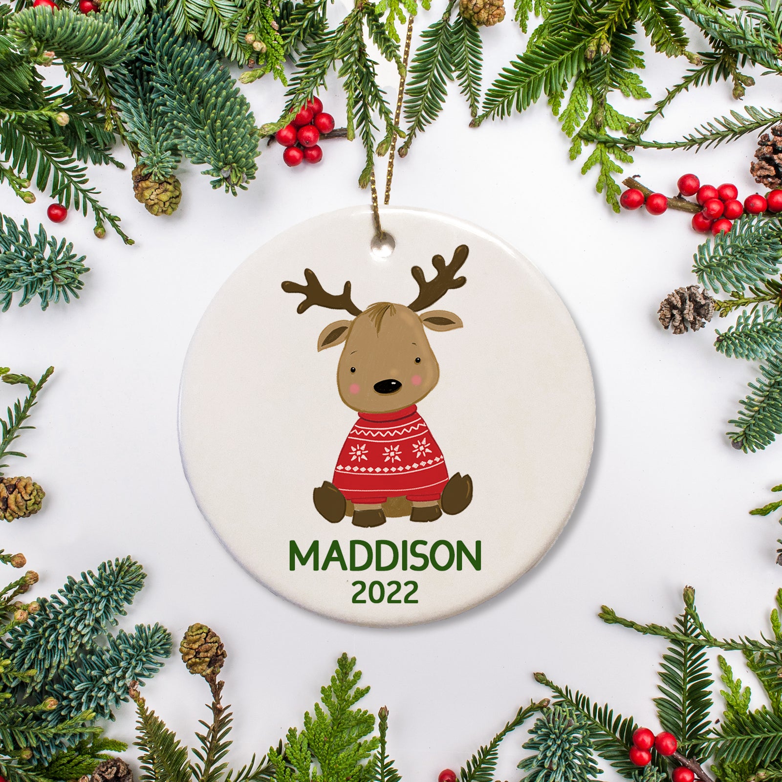 Reindeer Keepsake Christmas Ornament | Pipsy.com