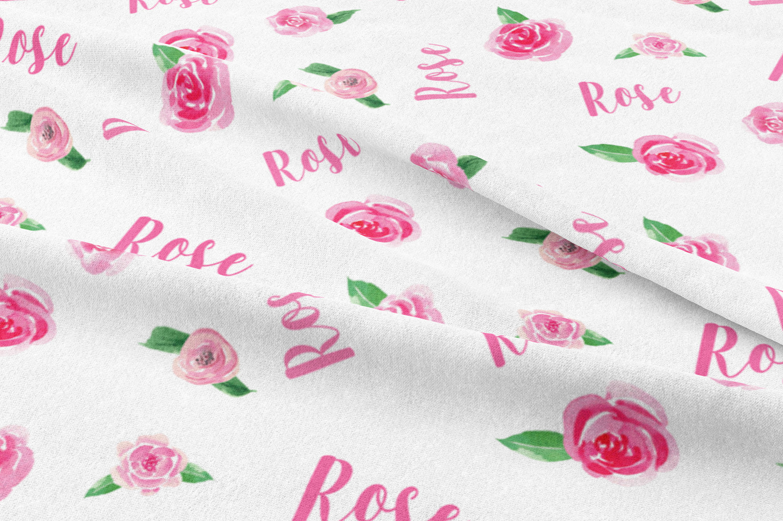 Roses and your name make this sweet crib sheet | Pipsy.com