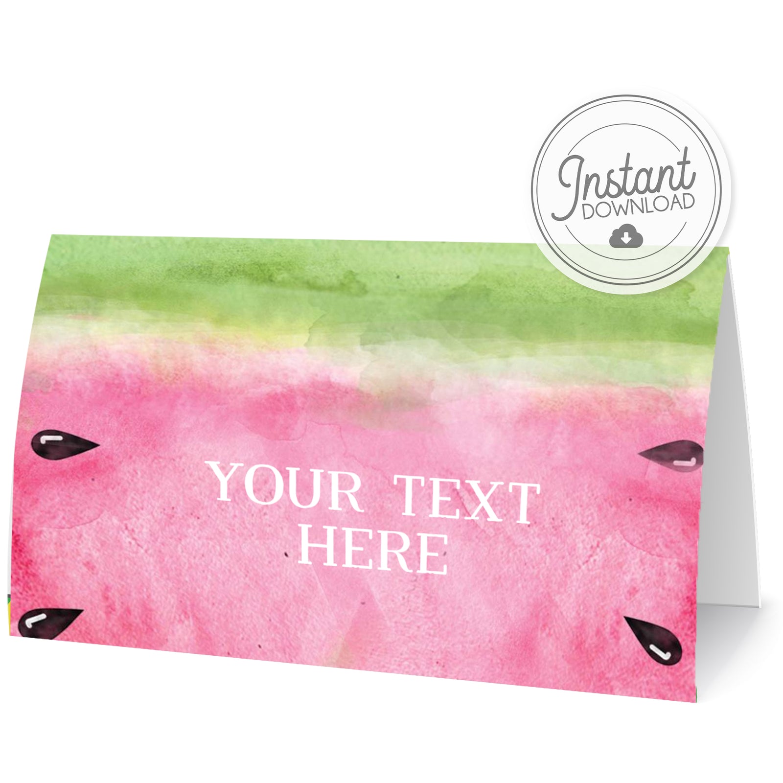 Watermelon DIY Food Tents (Printable)