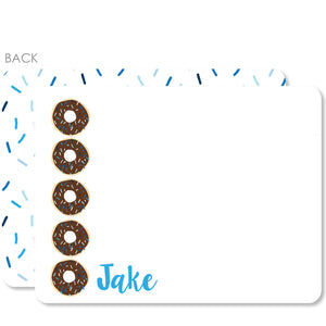 Donut Flat Notecards (Blue)