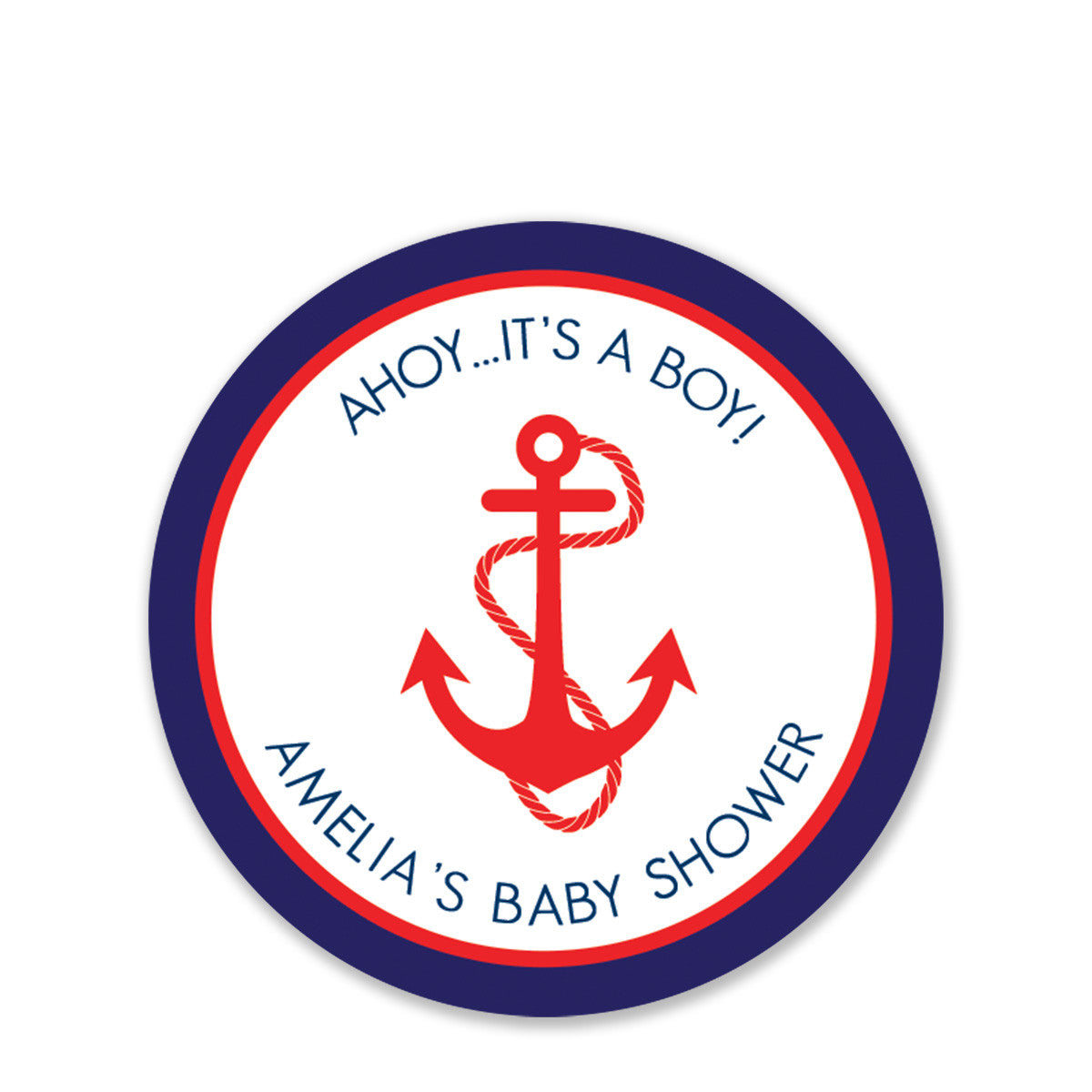 Anchor Baby Shower Favor Stickers, image size:1200x1200
