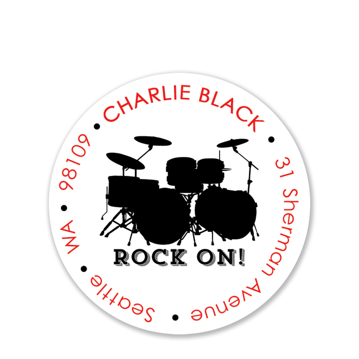 Rock On! Return Address Stickers