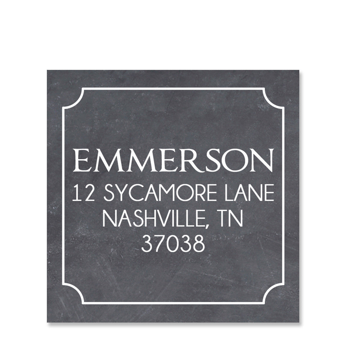 Chalkboard Return Address Sticker | Swanky Press | Square