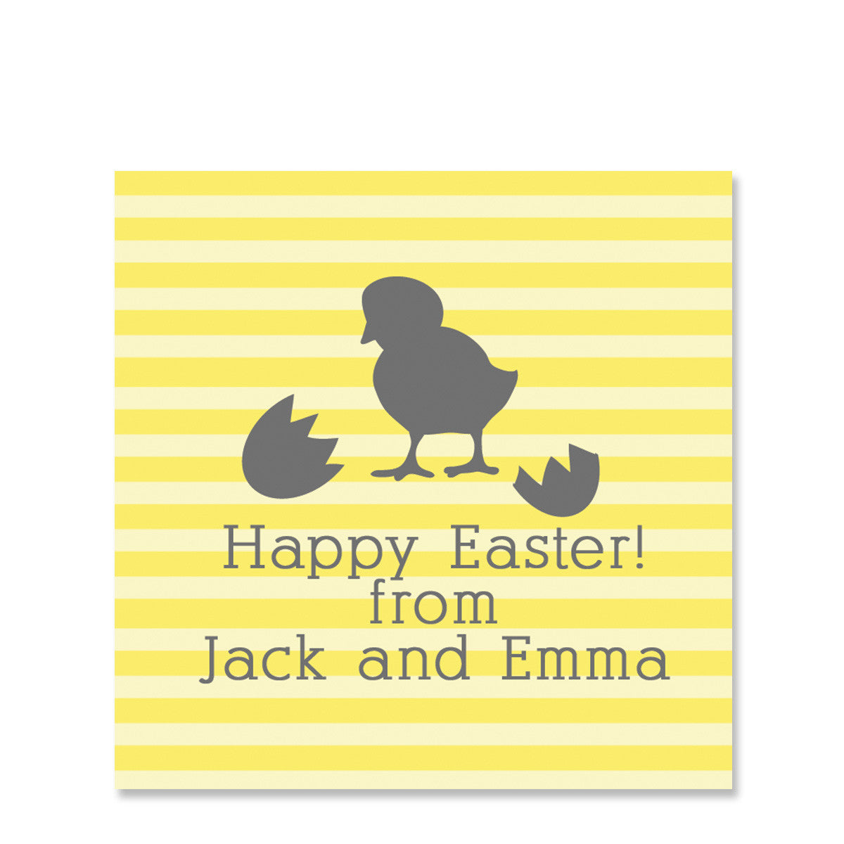 Hatched Chick Gift Sticker | Swanky Press | Square