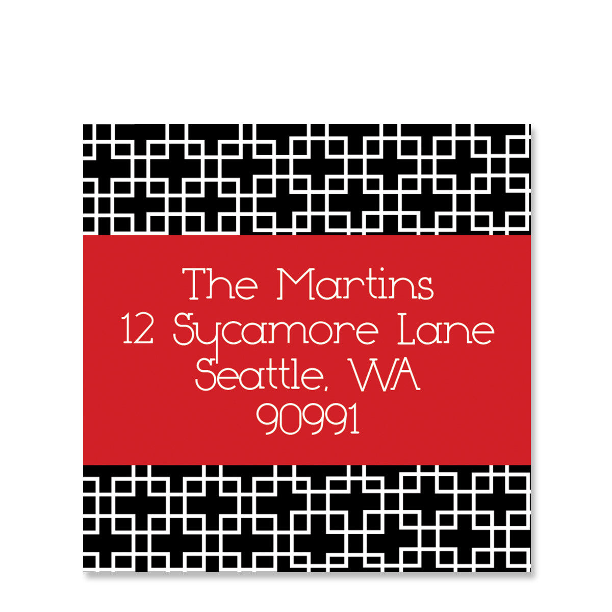 Modern Squares Return Address Sticker | Swanky Press | Square