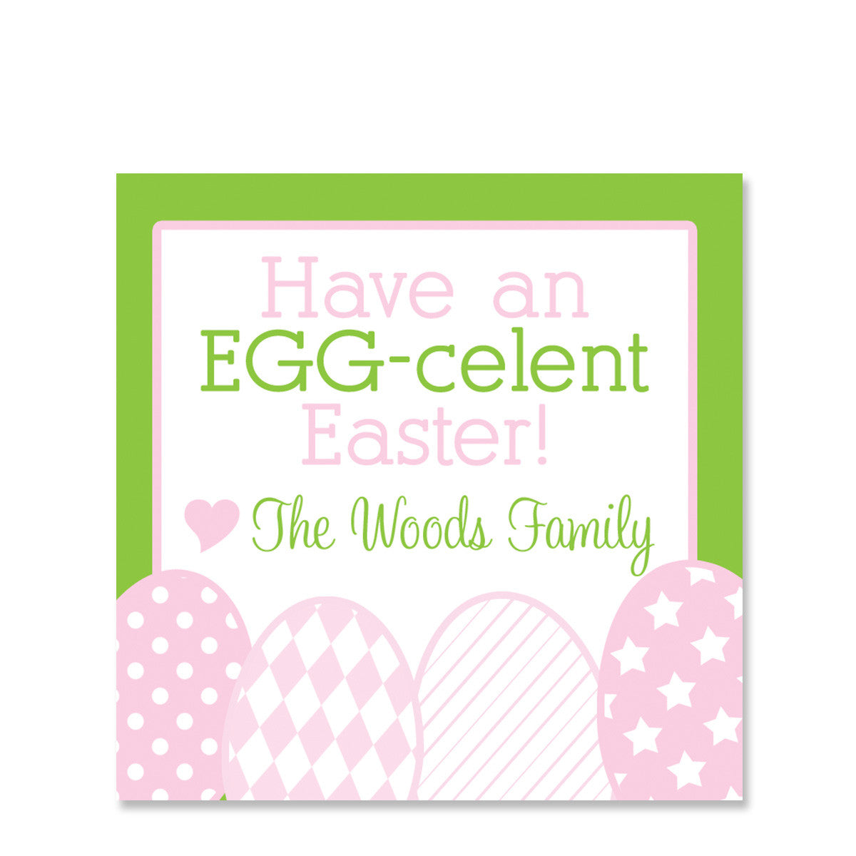 Row Of Eggs Easter Gift Sticker | Swanky Press | Square