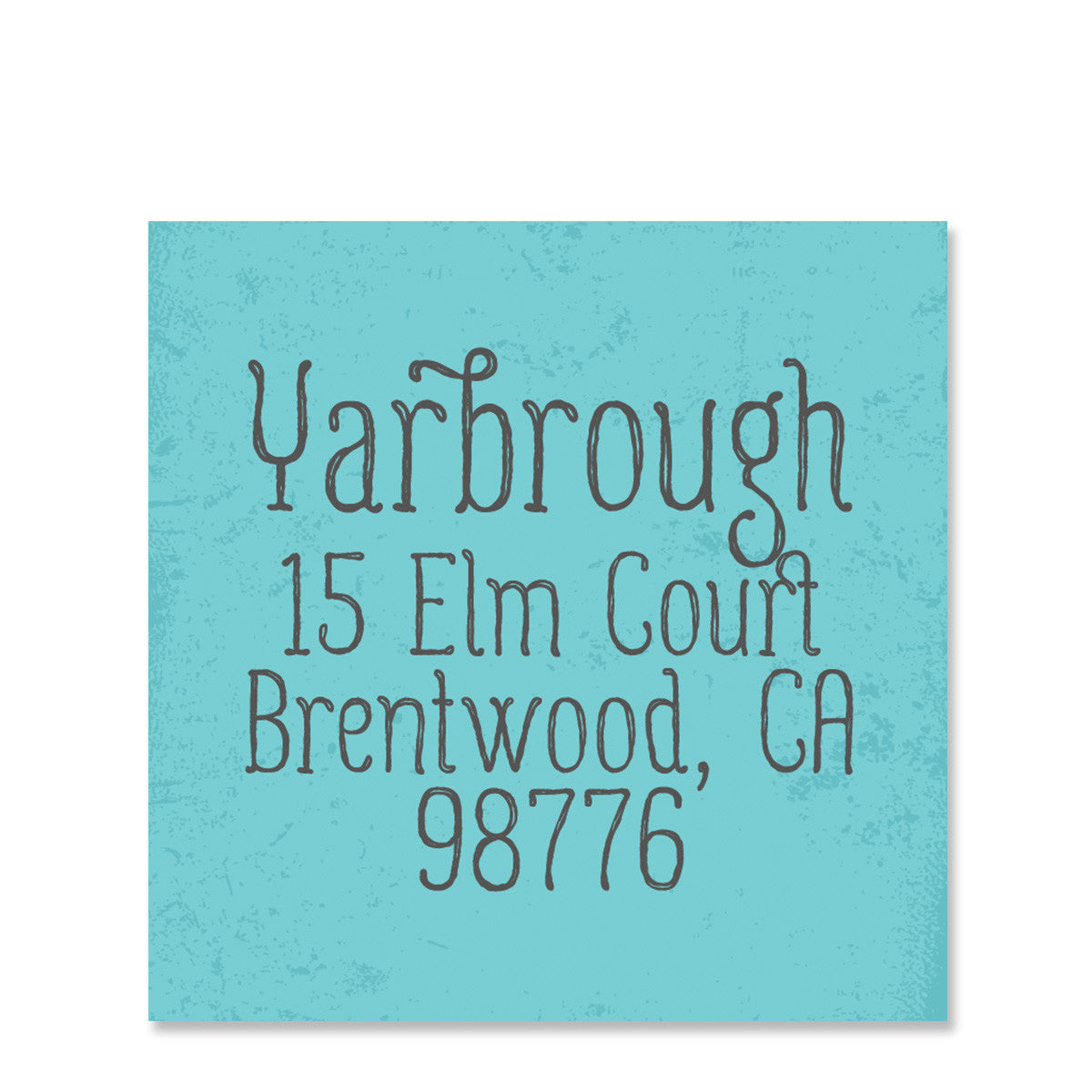 Blue Simple Swirl Return Address Sticker | Swanky Press | Square