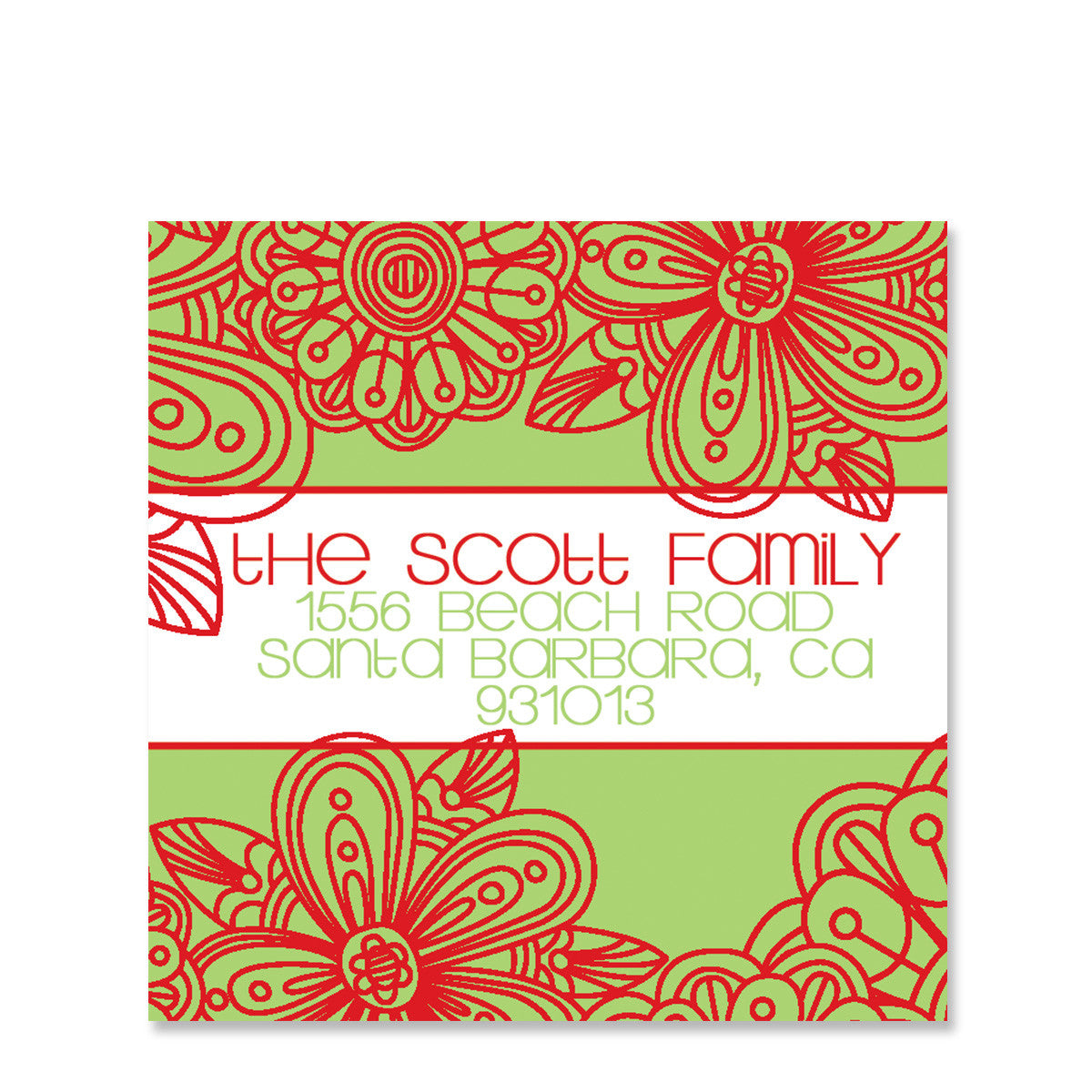 Holiday Blossom Return Address Sticker | Swanky Press | Square