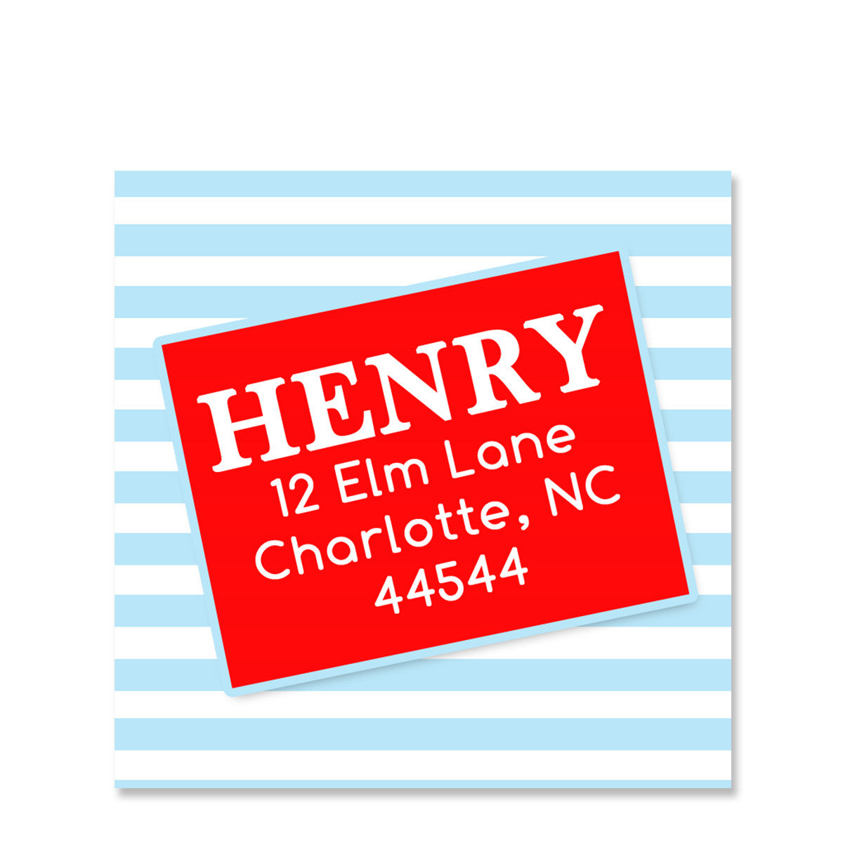 Tilting Box Return Address Sticker | Swanky Press | Square