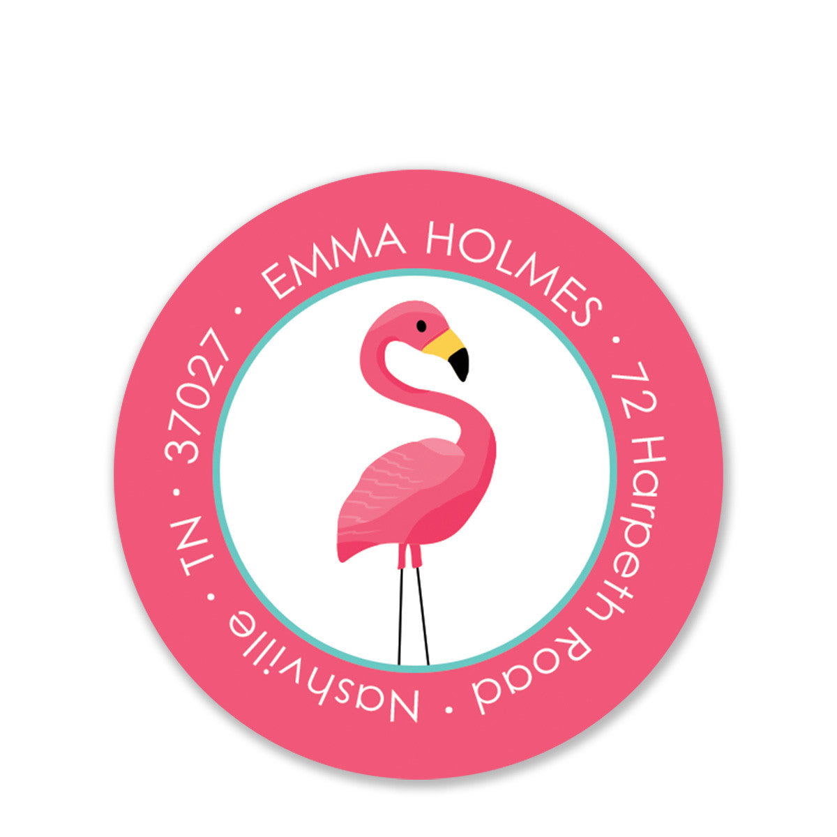 Flamingo Party Return Address Stickers, Pink