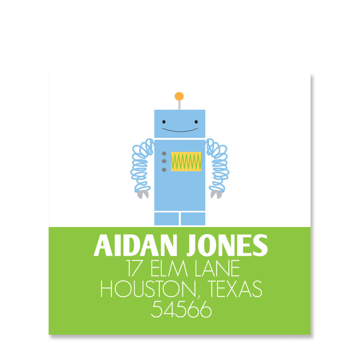 Robot Return Address Stickers