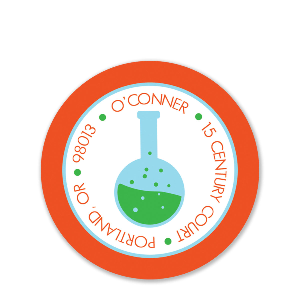 Science Return Address Stickers, Round (Printed)