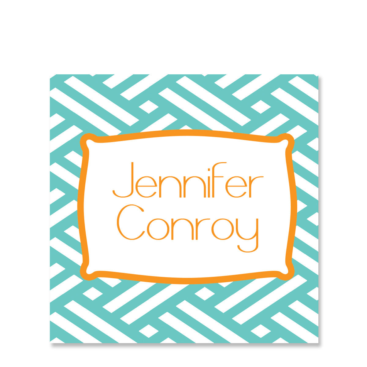 Basket Weave Name Stickers