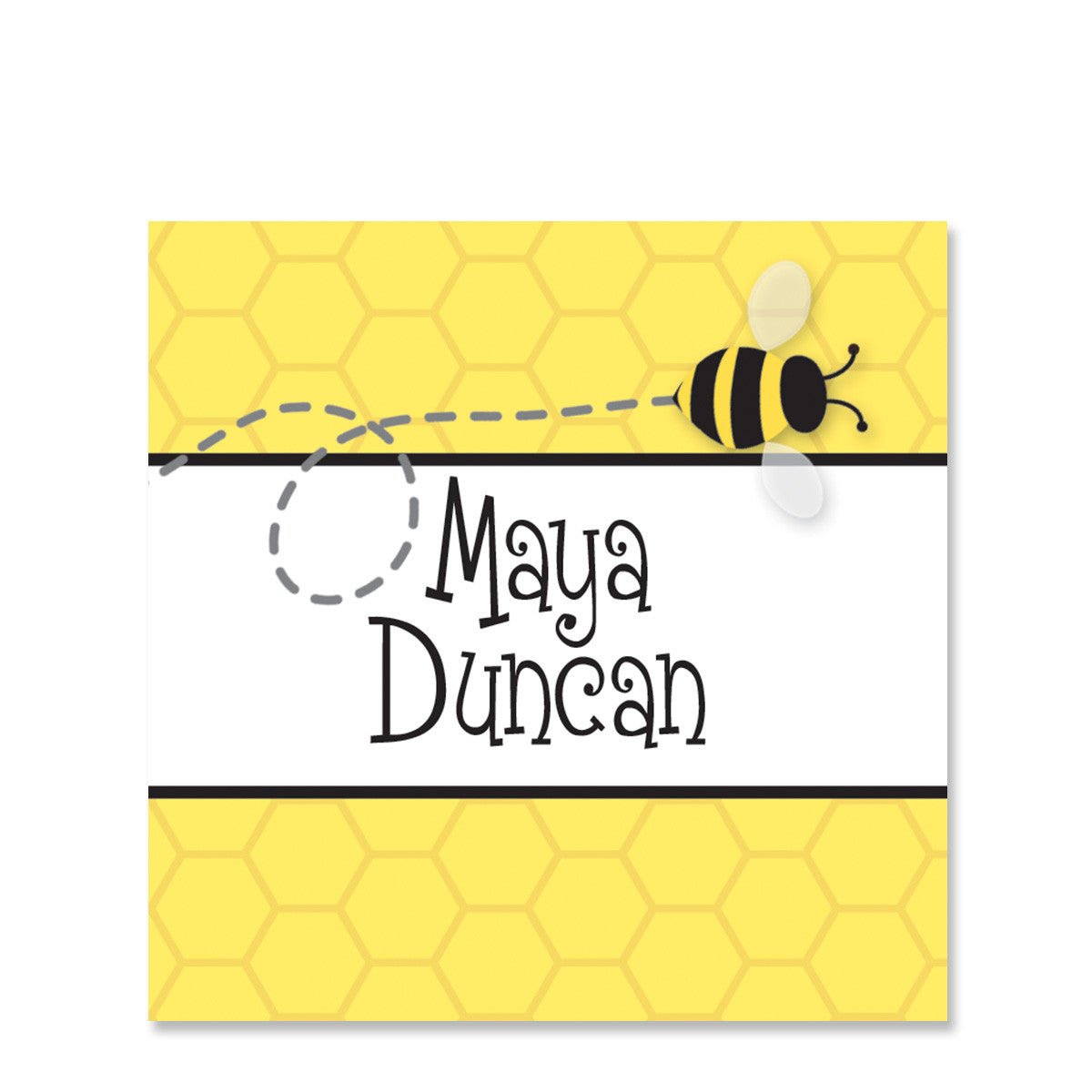 Bee Name Stickers