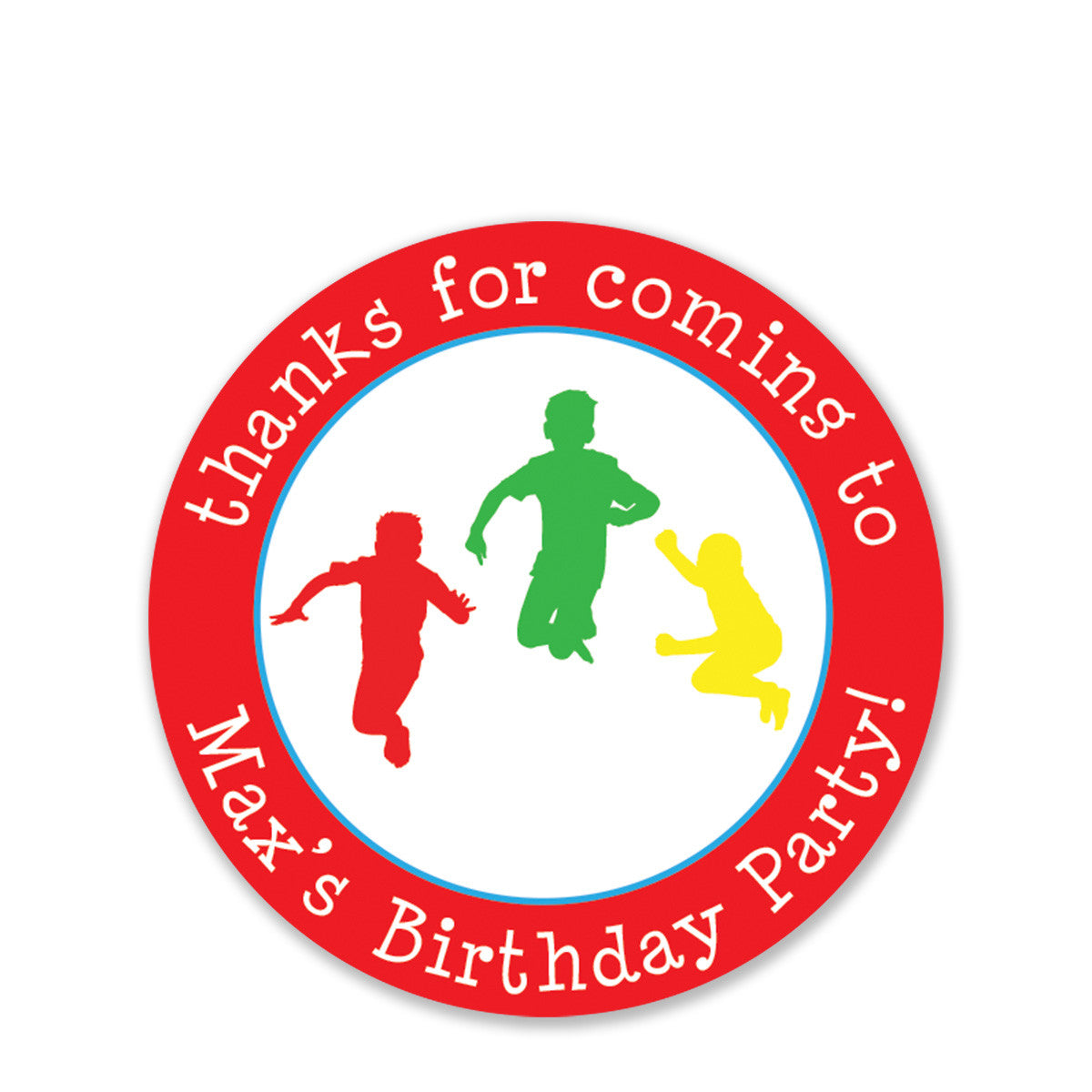 Bounce Boy Favor Stickers