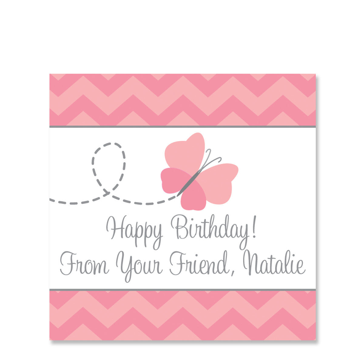 Butterfly Gift Stickers, Pink