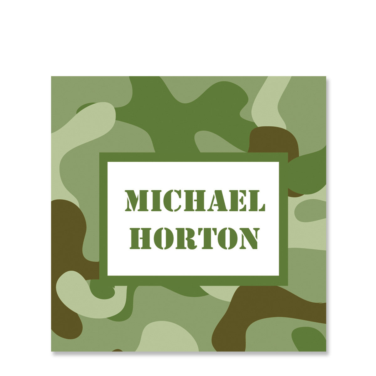 Camouflage Name Stickers