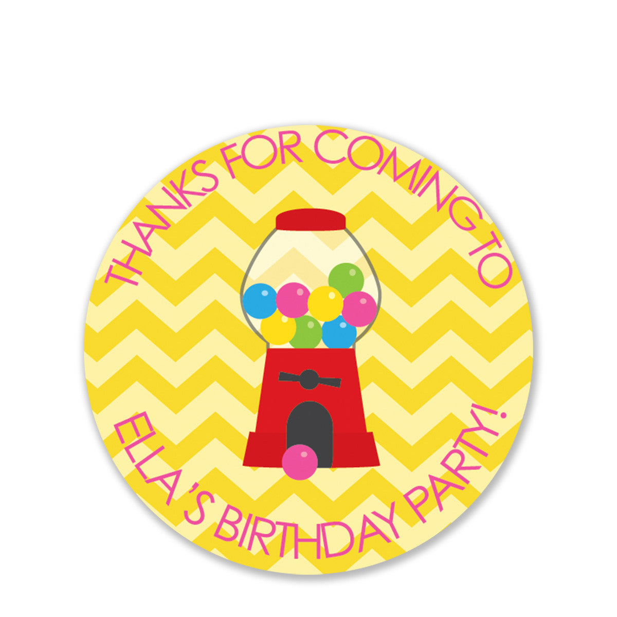 Candy Round Favor Stickers