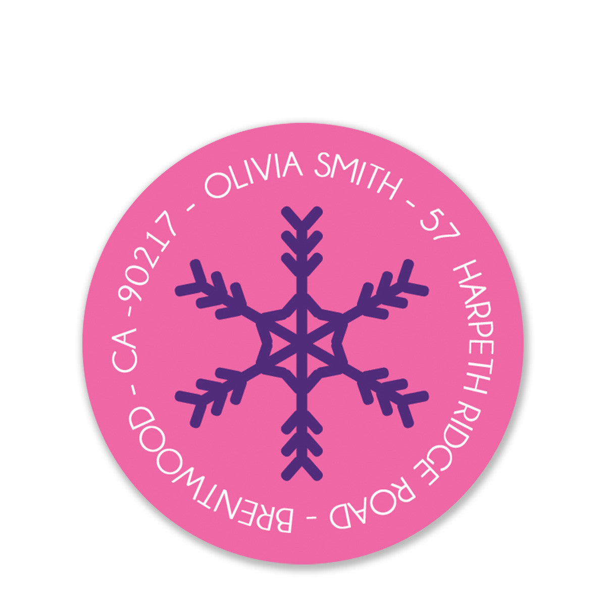 Snowflake Return Address Stickers