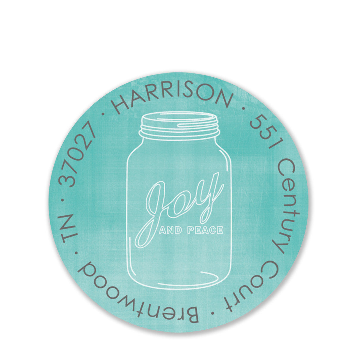 Mason Jar Return Address Stickers