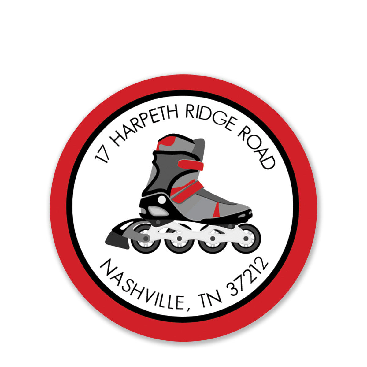 Roller Blades Return Address Stickers