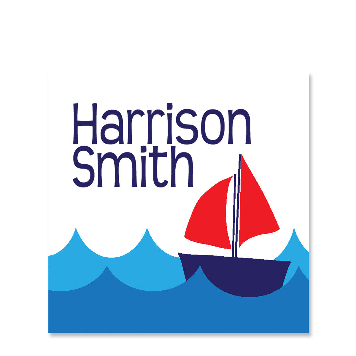 Sailboat Name Stickers