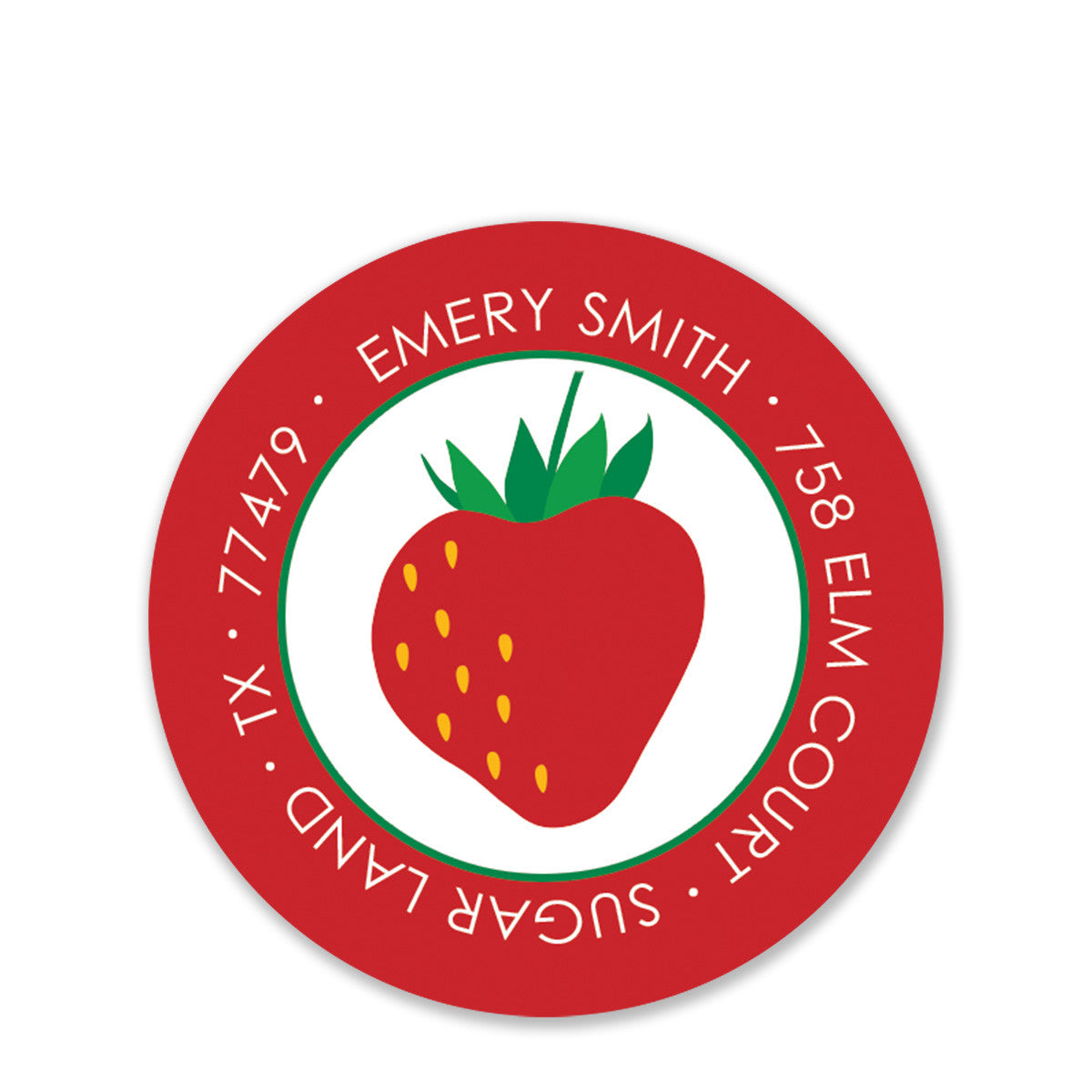 Strawberry Party Return Address Stickers (Printed)