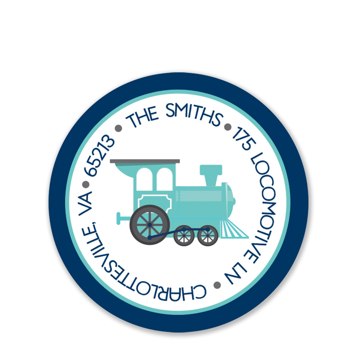 Train Return Address Stickers