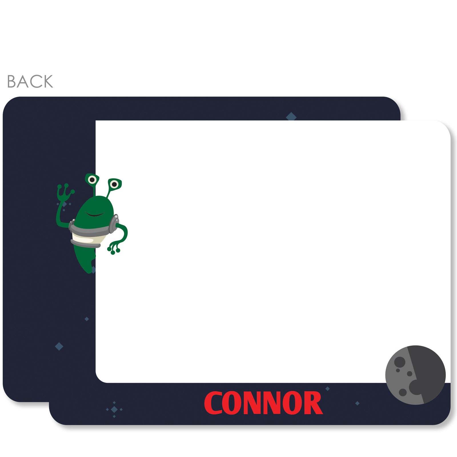 Astronaut In Space Notecard | Swanky Press | Blue