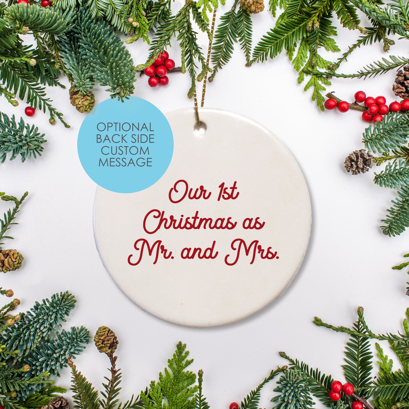 Mississippi State Keepsake personalized Ornament | Just Married | Pipsy.com