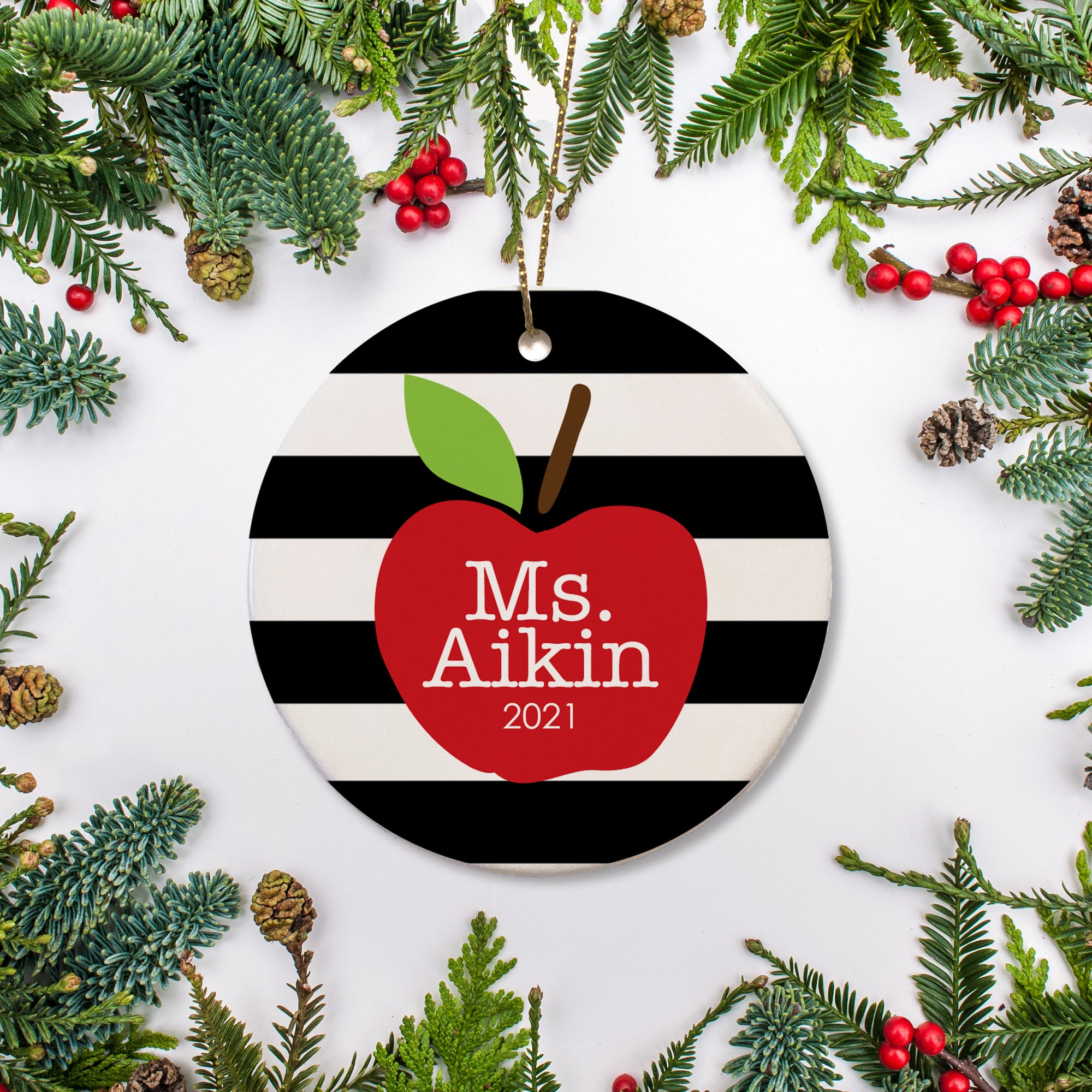 Teacher Gift | Appreciation | Personalized Christmas Ornament | Pipsy.com