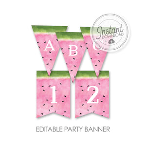 Watermelon Party Banner (DIY Printable)