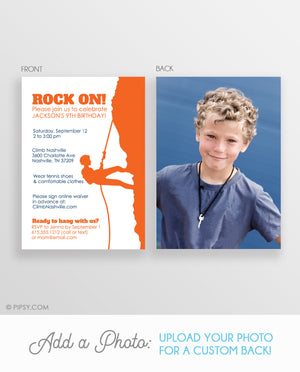 Rock Climbing Boy Invitations (DIY Printable)